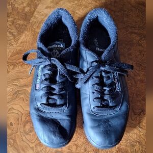 Reebok Black Leather Sneakers